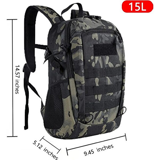 ZhuningShop3 Siyah Akrep 15L Tarzı Açık Taktik Sırt Çantası Askeri Sırt Çantaları Erkekler 15L 20L Su Geçirmez Spor Seyahat Sırt Çantaları Kamp Moc... Erkek Sırt Çantası Fiyatı