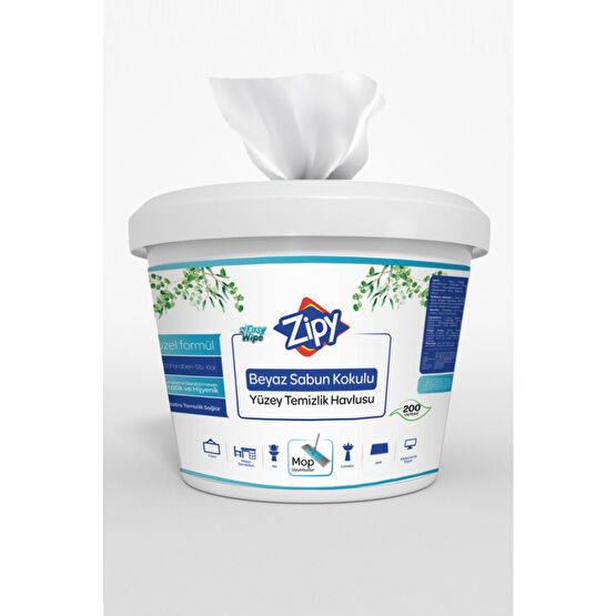zipy Easy Wipe Yüzey Temizlik Havlusu 200 Yaprak Islak Kova Mendil Beyaz Sabun Kokulu Islak Mendil Fiyatı