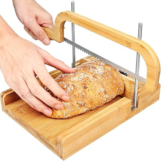 ZONGALL Bread Slicer for Homemade Bread w/Upgraded Bread Knife Adjustable to 8 Different Thickness Sourdough for Cakes, Sandwich, Toasts, Zassenhaus - Kitchen Gadget & Christmas Gifts Yedek Parça ve Aksesuar Fiyatı