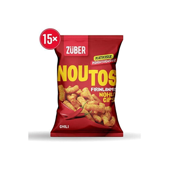 Züber Noutos Fırınlanmış Nohut Cipsi Chili 55g X 15 Paket Cips Fiyatı