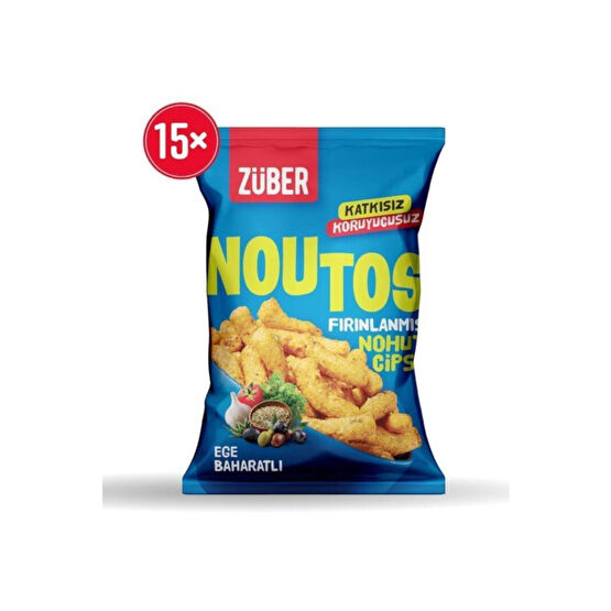 Züber Noutos Fırınlanmış Nohut Cipsi Ege Baharatlı 55g X 15 Paket Cips Fiyatı