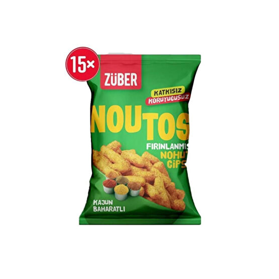 Züber Noutos Fırınlanmış Nohut Cipsi Kajun Baharatlı 55g X 15 Paket Cips Fiyatı