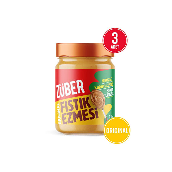 Züber Original Fıstık Ezmesi 315 gr X 3 Adet Sürülebilir Fiyatı